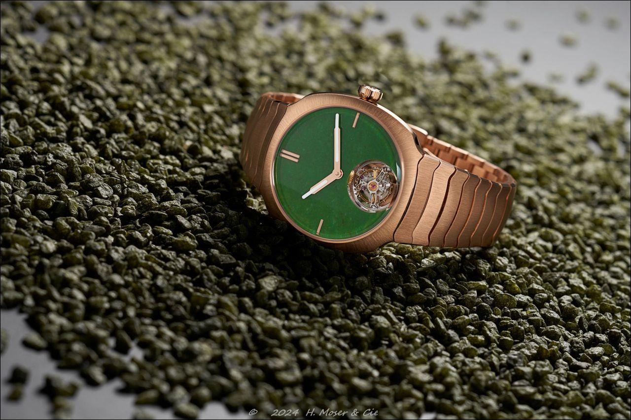 Streamliner Tourbillon Wyoming Jade in Rotgold