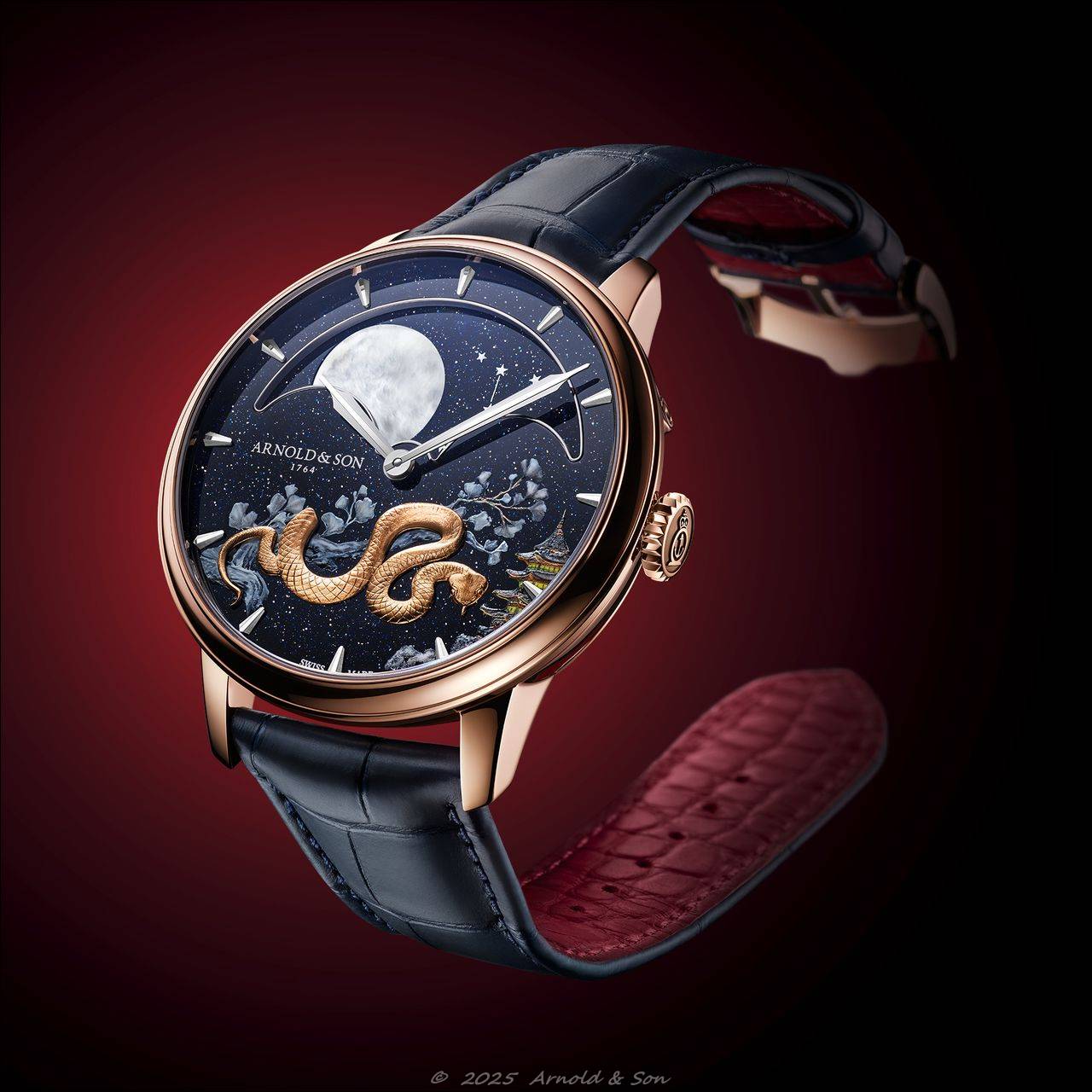 Arnold & Son: Perpetual Moon 41.5 Red Gold „Year of the Snake“